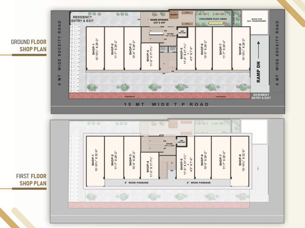  avenue Avenue Cluster Plan from ground to 1st Floor