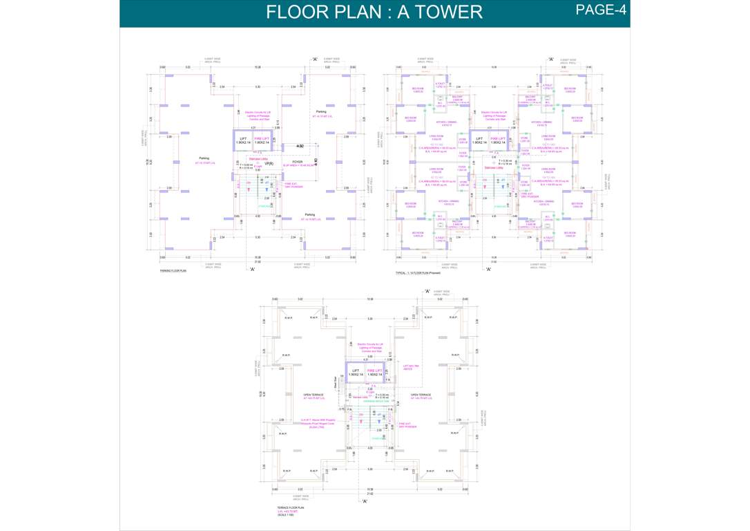  nature valley Block A Cluster Plan from 1st to 14th Floor