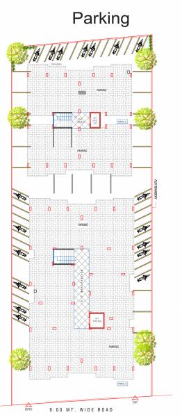  residency Block A And B Cluster Plan for ground Floor