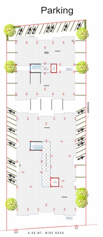 residency Block A And B Cluster Plan for ground Floor