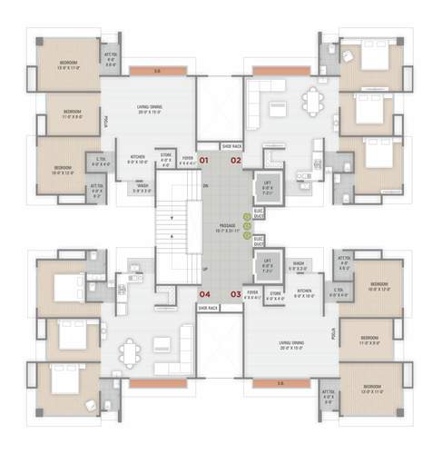  northern-skyline Block B Cluster Plan