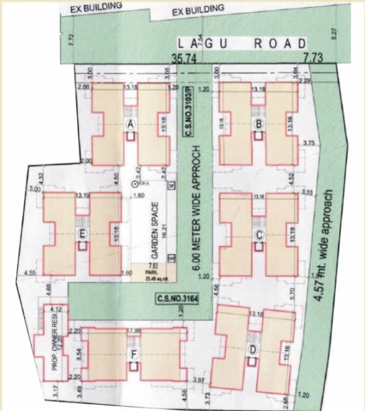  residency Block C And F Cluster Plan For Typical Floor Plan