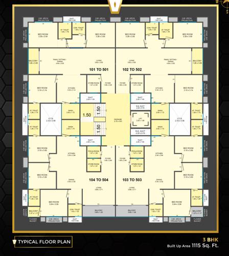  the-wingz-iii The Wingz III Cluster Plan from 1st to 5th Floor