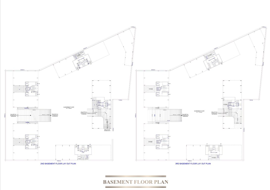  eronzza A To E 2nd & 3rd Basement Cluster Plan