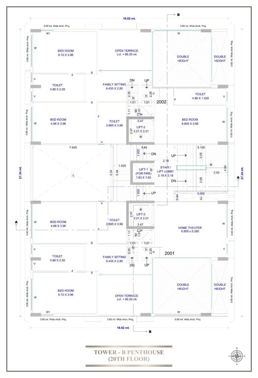  eronzza B Cluster Plan For 20th Floor