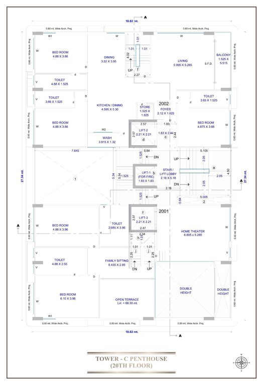  eronzza C Cluster Plan For 20th Floor