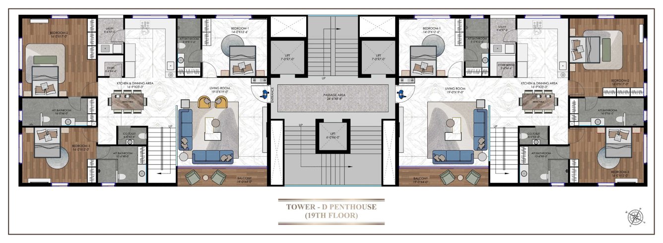  eronzza D Cluster Plan For 19th Floor