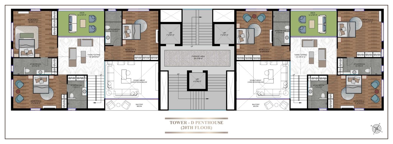  eronzza D Cluster Plan For 20th Floor