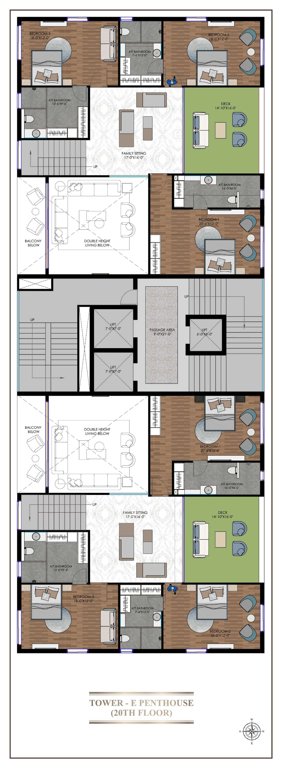  eronzza E Cluster Plan For 20th Floor