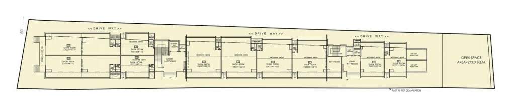  45 baner street 45 Baner Street Cluster Plan For Ground Floor