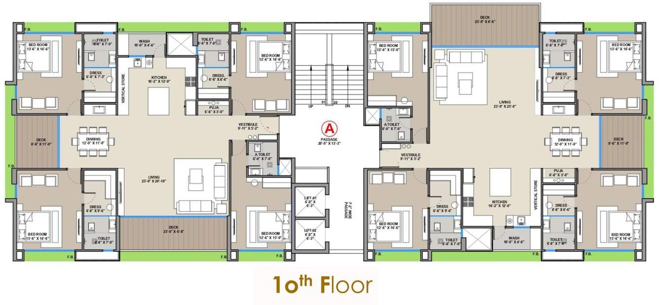  the lifestyle A Cluster Plan For 10th Floor