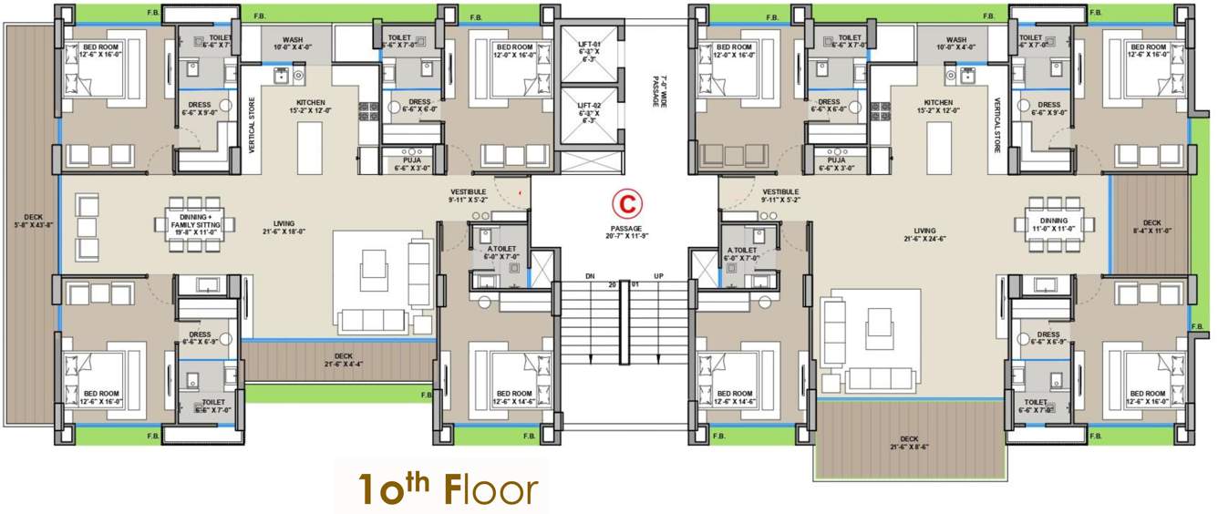  the lifestyle C Cluster Plan For 10th Floor