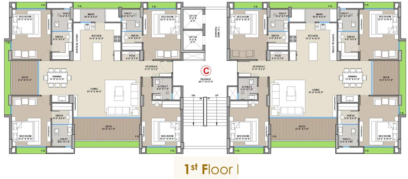  the lifestyle C Cluster Plan For 1st Floor