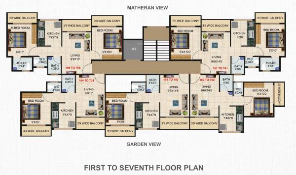 Building No 2 Cluster Plan from 1st to 7th Floor madina-complex Building No 2 Cluster Plan from 1st to 7th Floor