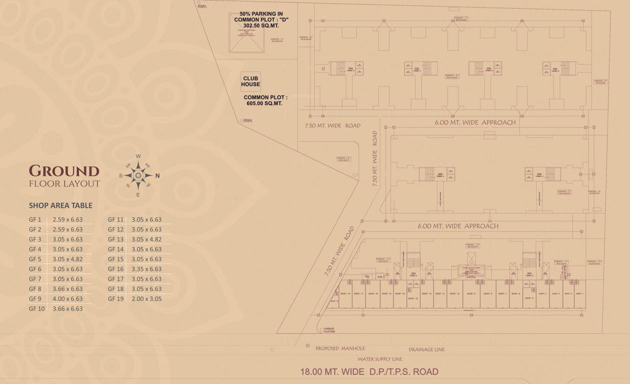  vallabh aangan Block A To H Cluster Plan for ground Floor