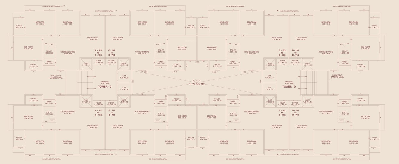  vallabh aangan Block C D Cluster Plan from 1st to 7th Floor