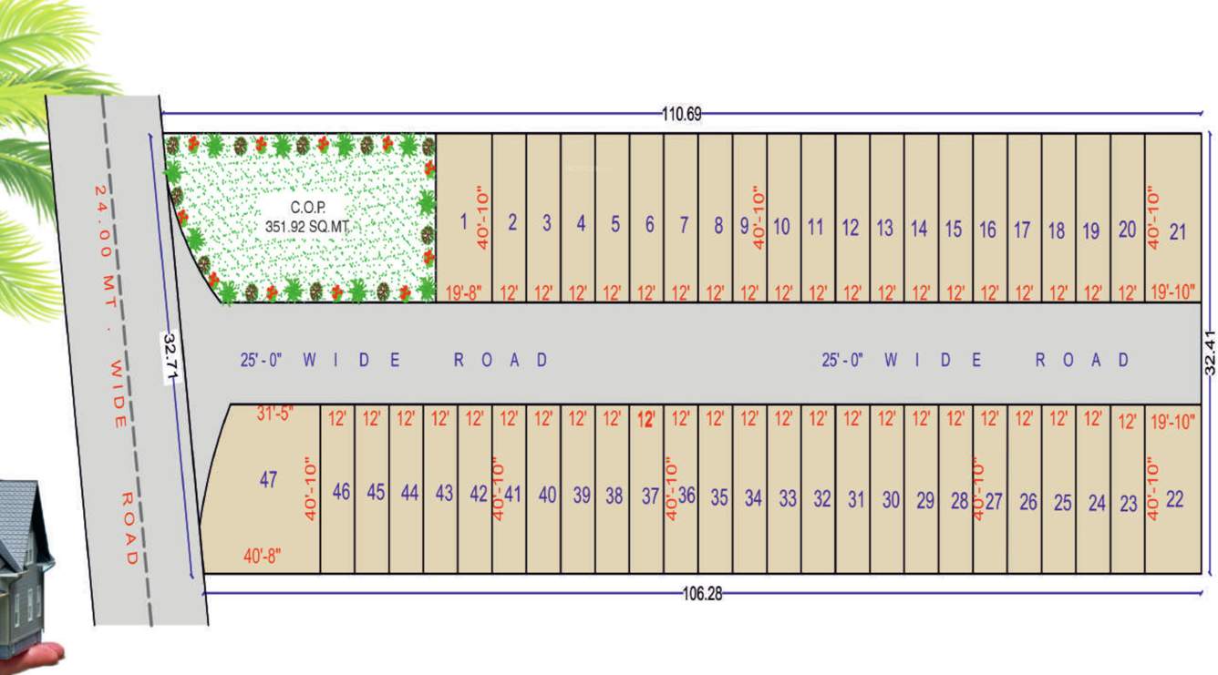  akshar villa Layout Plan