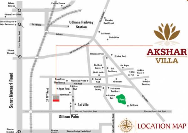  akshar-villa Location Plan
