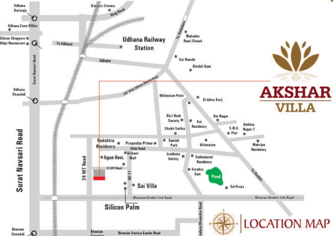  akshar villa Location Plan