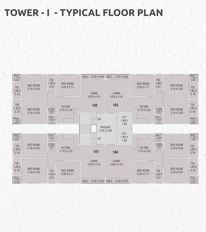 amardeep landmark phase ii Tower I Cluster Plan from 1st to 7th Floor