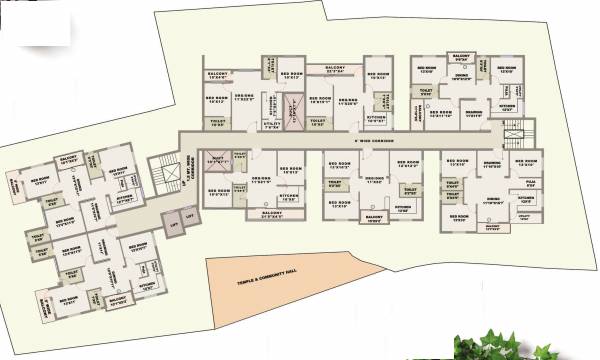 Kailash Cluster Plan For Typical Floor Plan kailash Kailash Cluster Plan For Typical Floor Plan