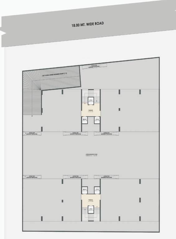  kalp residency Wing A And B Cluster Plan For Lower Basement