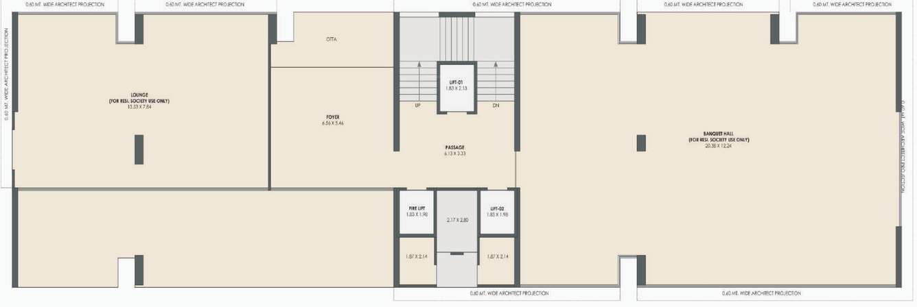  kalp residency Wing A Cluster Plan For Ground Floor