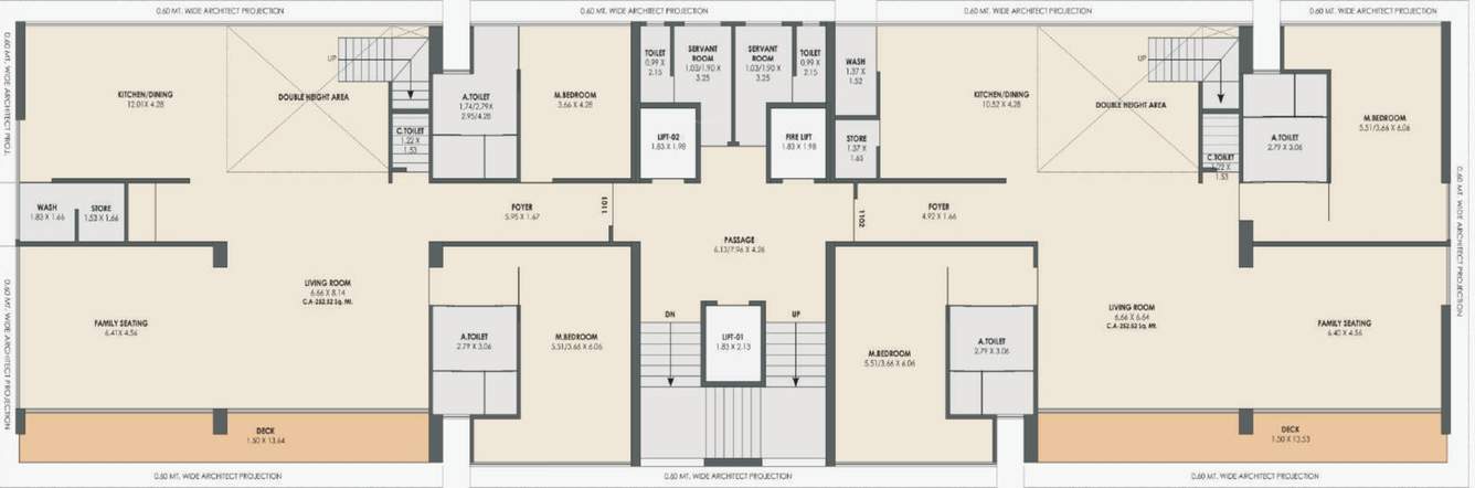  kalp residency Wing B Cluster Plan For 11th Floor