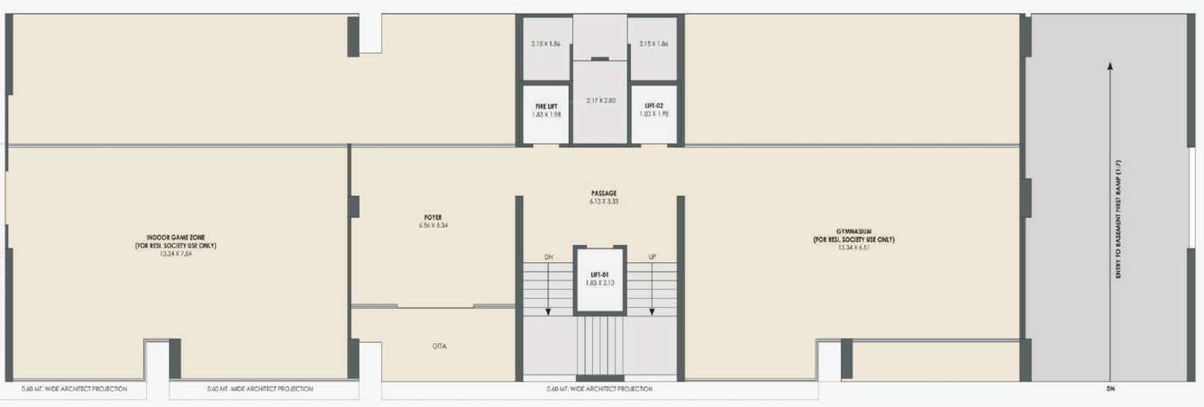  kalp residency Wing B Cluster Plan For Ground Floor