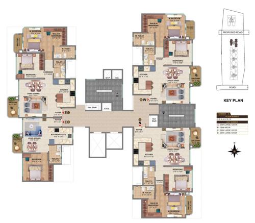 Tower 5 Cluster Plan For 2nd, 4th, 6th, 8th, 10th & 12th Floor mvn-aero-one-t5-and-t6 Tower 5 Cluster Plan For 2nd, 4th, 6th, 8th, 10th & 12th Floor