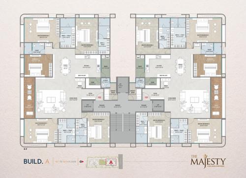  the-majesty Block A Cluster Plan from 1st to 12th Floor