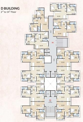  anjani-nandan-town D Cluster Plan From 2nd To 14th Floor