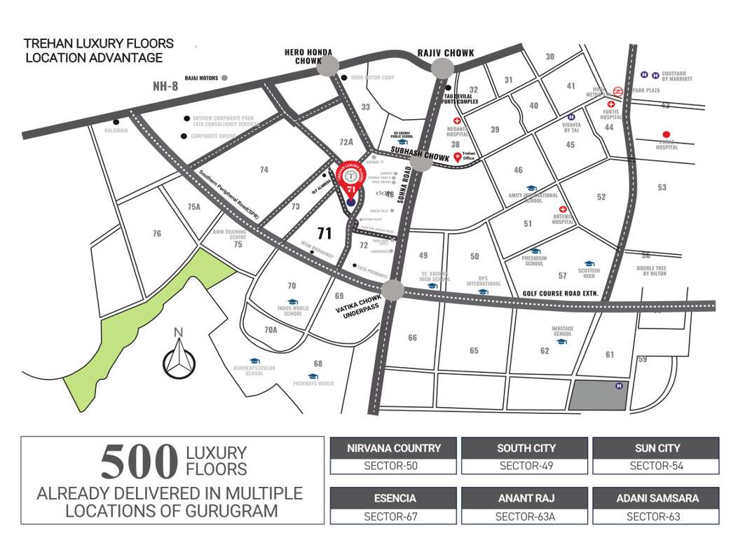  71 builder floor Location Plan