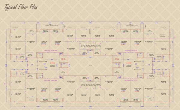  imperia Block A & B Typical Floor Cluster Plan
