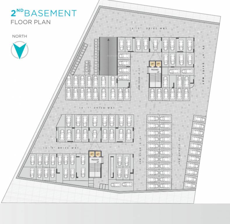 green serene Block A & B Basement 2 Floor Cluster Plan