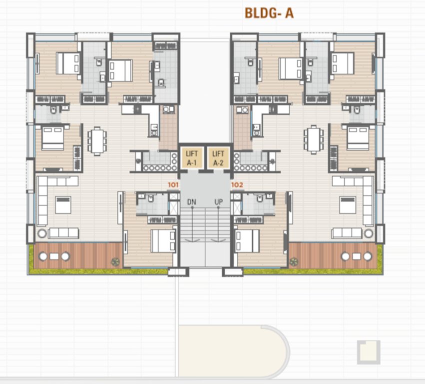 green serene Block A Cluster Plan from 1st to 11th Floor