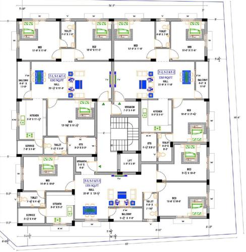  sai-vishal-flats Sai Vishal Flats Cluster Plan from 1st to 3rd Floor