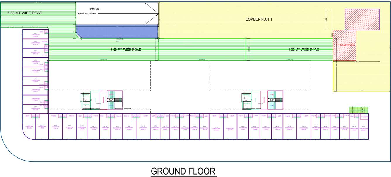 star city iii Tower A To B Cluster Plan For Ground Floor