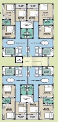  the-golden-palm Block A Cluster Plan from 1st to 4th Floor