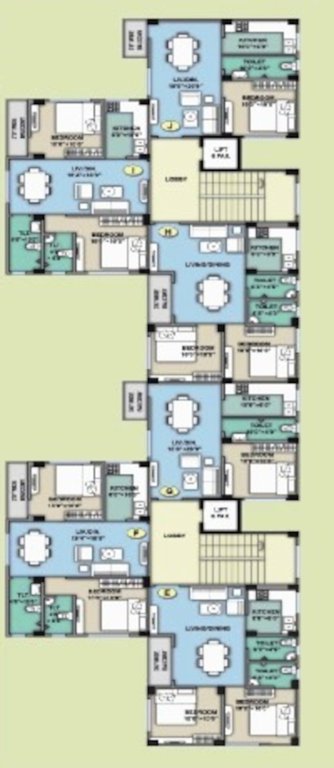  the golden palm Block B And C Cluster Plan from 1st to 4th Floor