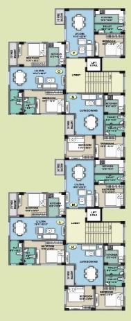  the-golden-palm Block D And E Cluster Plan from 1st to 4th Floor