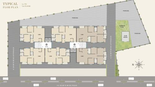  shivalay-luxuria A To B Cluster Plan From 1st To 7th Floor