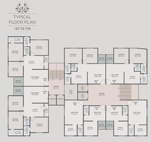  elite-heights Elite Heights Cluster Plan from 1st to 7th Floor