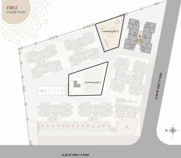  shivkunj-residency-block-e Block E Cluster Plan For 1st Floor