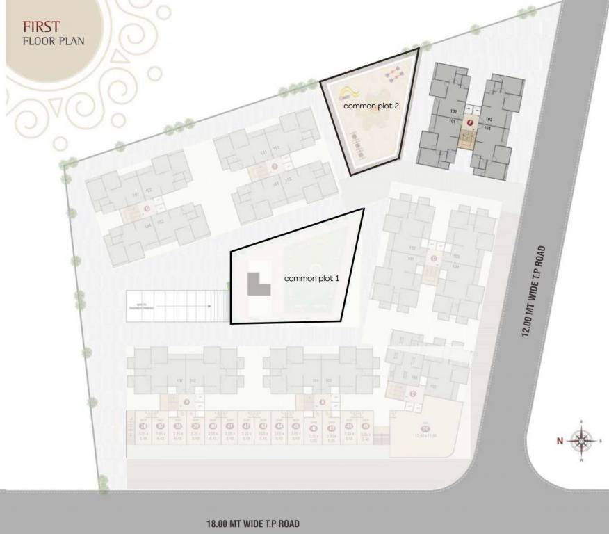 shivkunj residency block e Block E Cluster Plan For 1st Floor