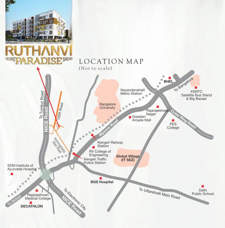  ruthanvi paradise Location Plan