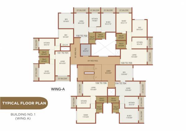  sai-haneesha Building No-1 Wing A Cluster Plan