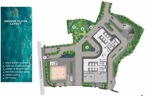  ocean-towers-north Prestige Ocean Towers  North  Wing 1 /Tower 1 Ground Cluster Plan