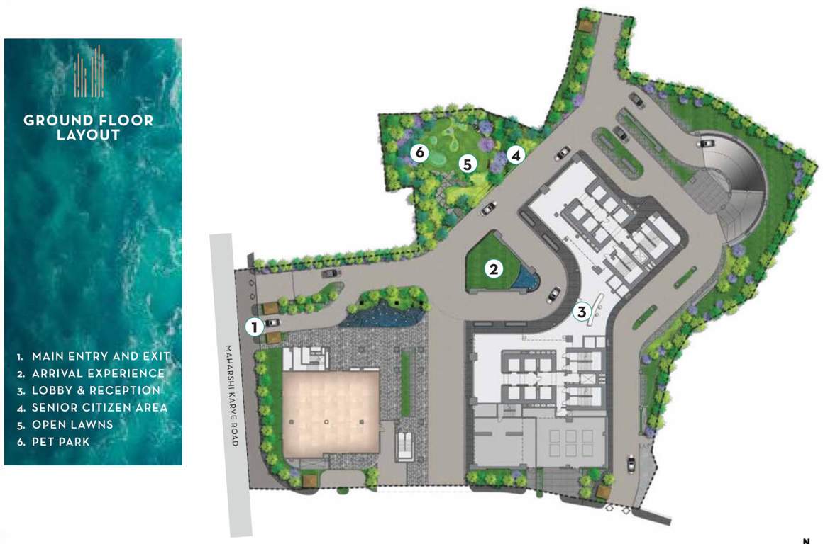  ocean towers north Prestige Ocean Towers  North  Wing 1 /Tower 1 Ground Cluster Plan