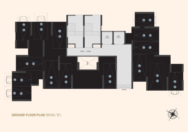 gunjai darshan Building No 2 Wing B Cluster Plan for ground Floor